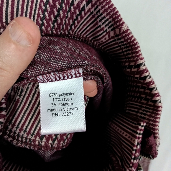 SO Plaid Preppy Dark Academia Red,Purple And Black A-Line Skirt  (#1,438) - Picture 5 of 10